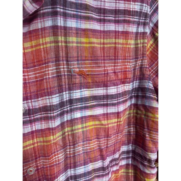 Tommy Bahama Island Zone Long Sleeve Linen Blend Plaid Long Sleeve XXXL - Picture 4 of 8